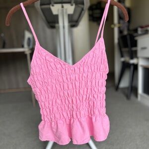 🌟primark pink ruffled tank top🌟